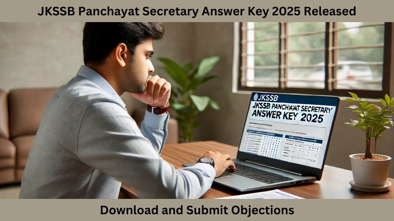 JKSSB Panchayat Secretary Answer Key 2025 Released