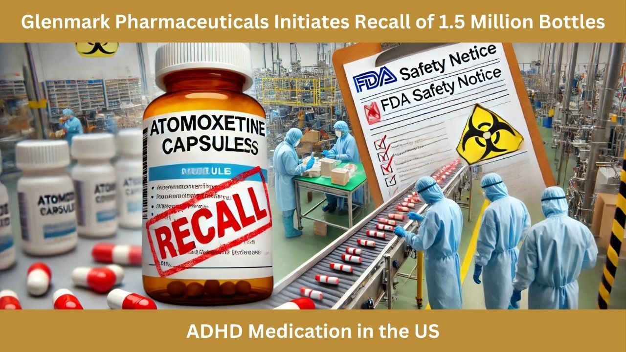 Glenmark Pharmaceuticals Initiates Recall of 1.5 Million Bottles of ADHD Medication in the US