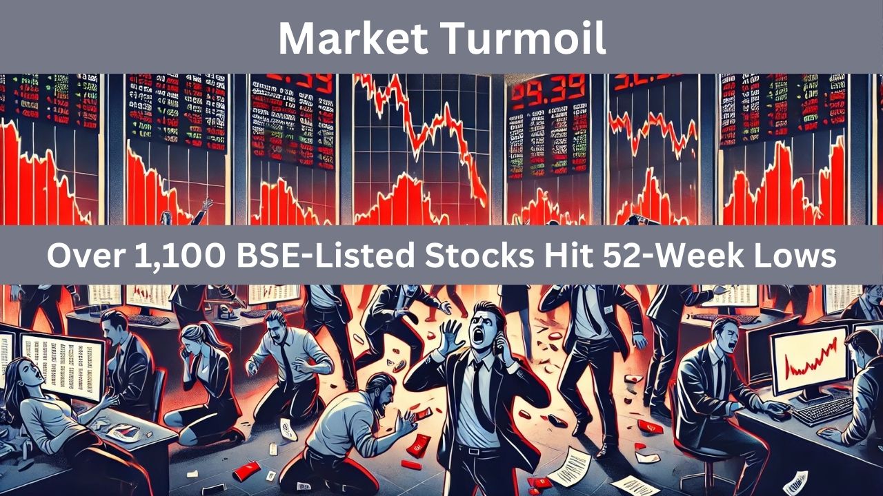 Over 1,100 BSE-Listed Stocks Hit 52-Week Lows